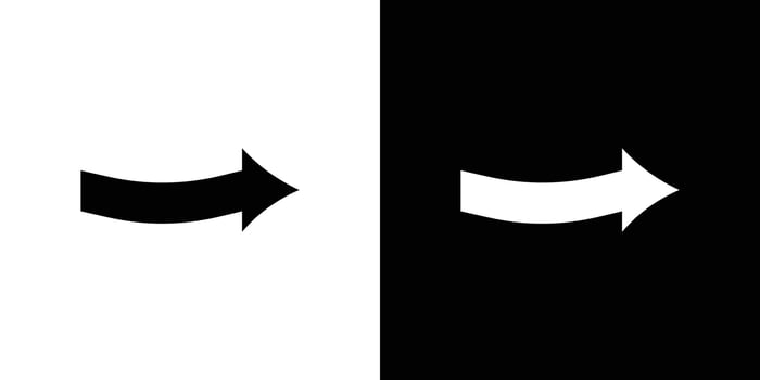 Arrow icon Flat art illustration in outline vector