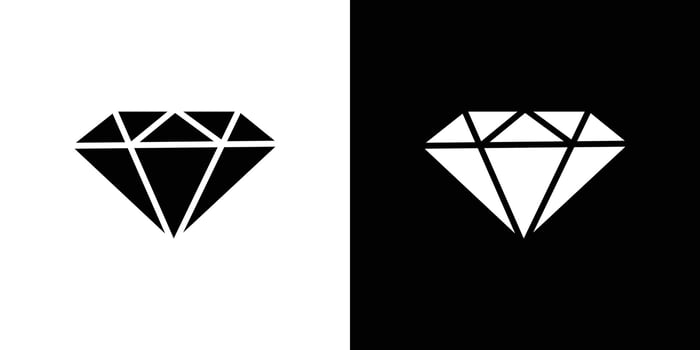 diamond icon Flat art illustration in outline vector