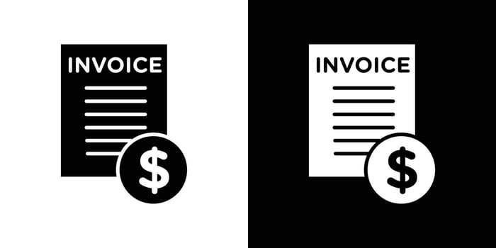 Invoice icon Flat art illustration in outline vector