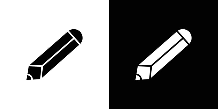 pencil tool Flat art illustration in outline vector