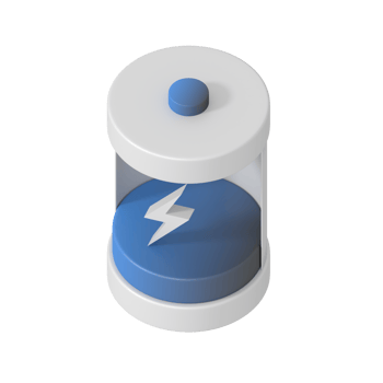 Battery charge sign isometric style png