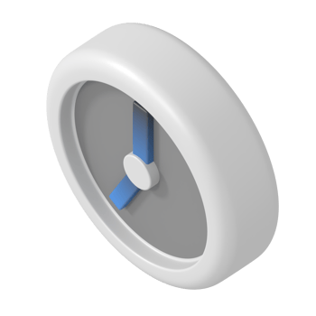 History clock sign isometric style png