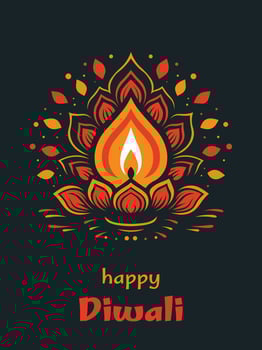 Happy Diwali background. vector