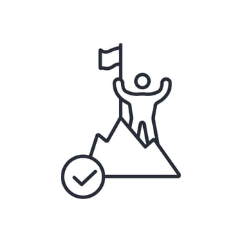 triumph icon. .Editable stroke.linear style sign for use web design,logo.Symbol illustration. vector