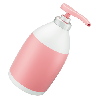 Body wash bottle, cleansing and cosmetic, 3d Illustration png