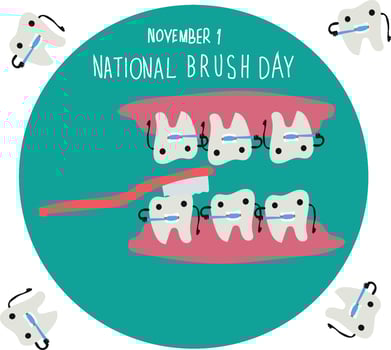 national brush day vector