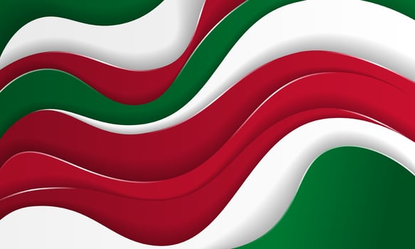 green red and white background with waving different shapes which looks tiered. suriname independence day template. suriname national background vector
