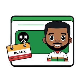 Happy black history month wishing card and social media post background vector