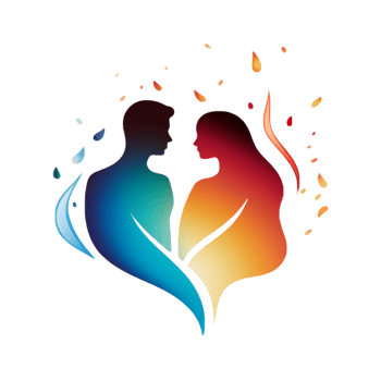Silhouette of a man and a woman in love isolated on transparent background. png