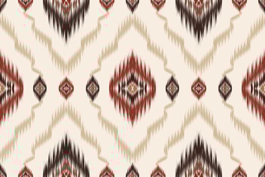 ikat pattern in red and brown design for background backdrop carpet wallpaper clothing batik vector