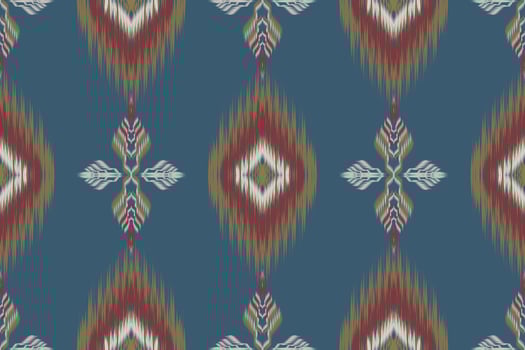 a blue and red ikat pattern with a diamond design for background backdrop carpet wallpaper clothing batik vector