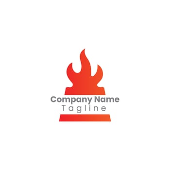 Modern flame logo vector