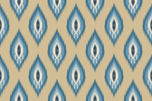 a blue and beige pattern with a large diamond design vector