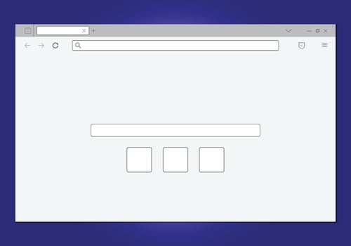 Web browser, internet browser search engine. Search bar for ui ux design and web site. Search address and navigation bar icon. Collection of search form templates for websites on blue background vector