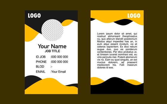 Modern Business Card Template with Bold Yellow Accents vector