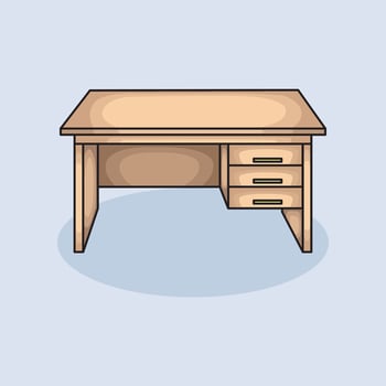 Bed Table Desk design illustration and icon for website, digital and print vector