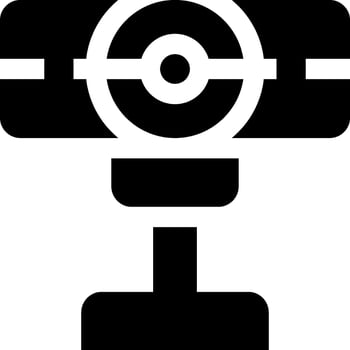 A black and white image of a camera vector