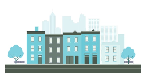 Highway Street in City with Skyscraper Building Cityscape Landscape Wallpaper 03 vector