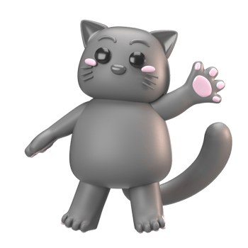 Cute Cartoon Cat Waving Hello png