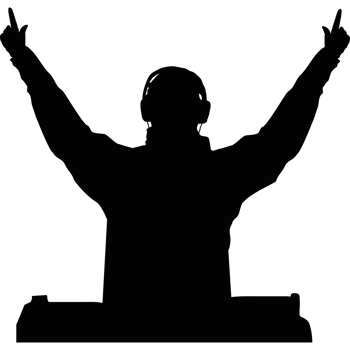 dj silhouette nightlife png