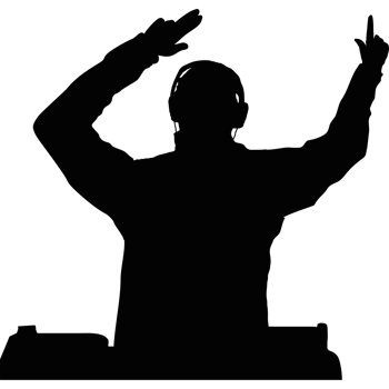 dj silhouette dancing png