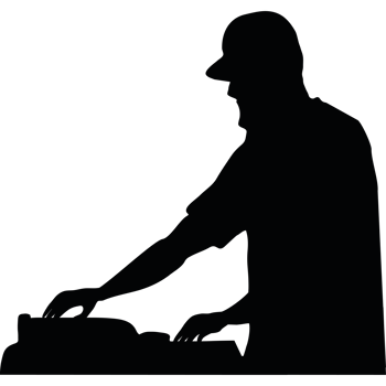 dj silhouette music png