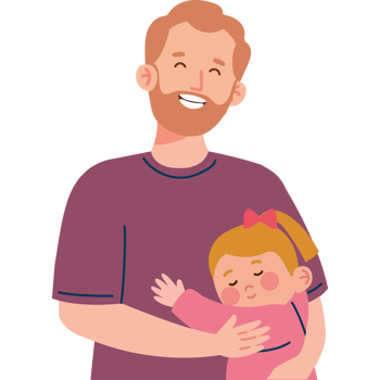 father and daughter png