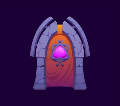 Fantasy magic gate door portal arch for game asset vector