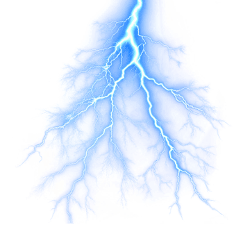 A Minimal Blue Lightning Thunder png