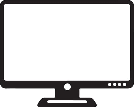 monitor silhouette vlogger logo computer icon technology vector