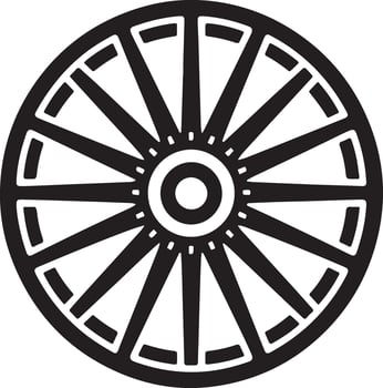 Wheel silhouette art illustration vector