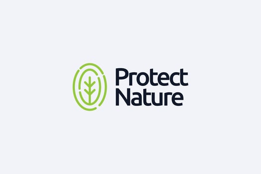 Green nature shield line logo premium vector