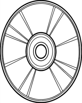 a cd, illustration line art vector