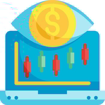 Forex trading chart indicator vector