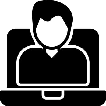 Avatar Glyph Icon vector