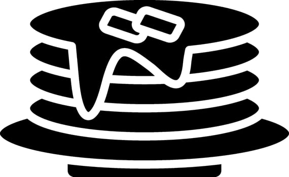 Pan Cake Glyph Icon vector