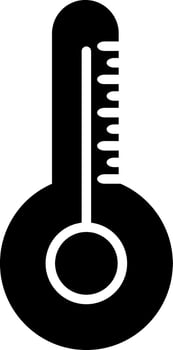 Thermometer Glyph Icon vector