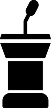 Podium Glyph Icon vector
