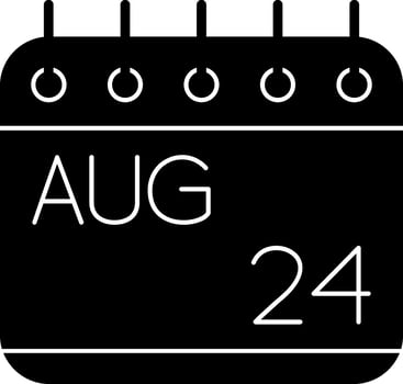 August Glyph Icon vector