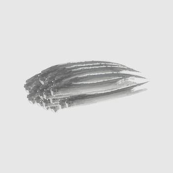 a brushstroke in varying shades of gray, resembling a smooth, elongated arc. vector