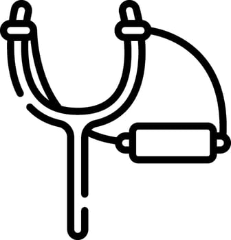 A black and white drawing of a hook and a tube vector