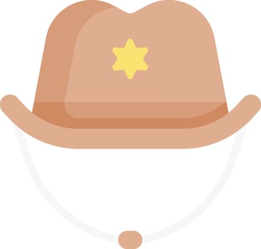 A sheriff's hat with a star on it vector