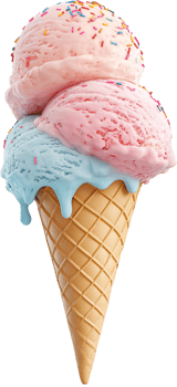 Creamy Gelato with Mint Leaves and Chocolate png