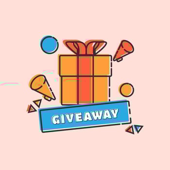 Minimal giveaway social media poster vector