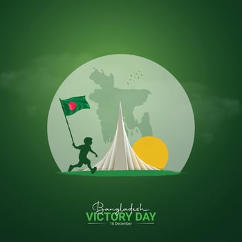 Happy victory day of Bangladesh, victory day Bangla vector