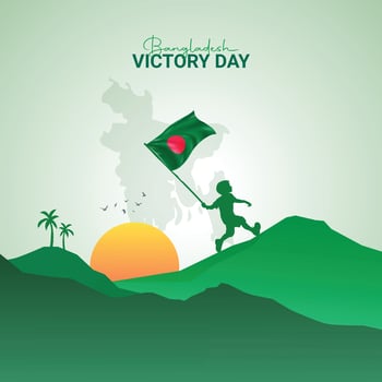 December 16, Happy victory day of Bangladesh. 3D illustration vector