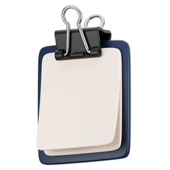3d rendering office icon concept. 3d render clipboard png