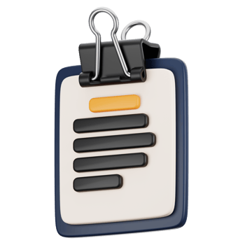 3d rendering office icon concept. 3d render contract png