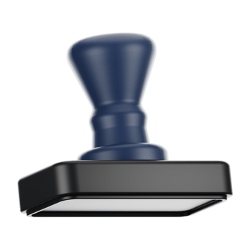 3d rendering office icon concept. 3d render stamp png