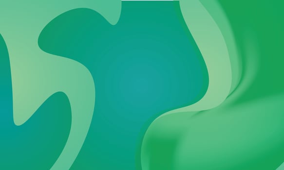 Gradient Green Background with Delicate Striped Waves vector